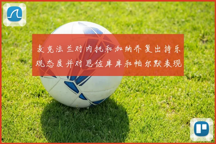 麦克法兰对内托和加纳乔复出持乐观态度并对恩佐库库和帕尔默表现表示满意